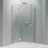 Paroi de douche sans cadre pentagonale en verre véritable NANO EX415 - 90x90x195cm