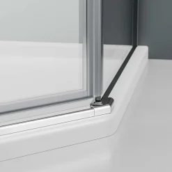 Paroi de douche sans cadre pentagonale en verre véritable NANO EX415 - 90x90x195cm