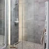 Paroi de douche walk in et volet Cooke & Lewis Zilia transparent 80 + 45 cm