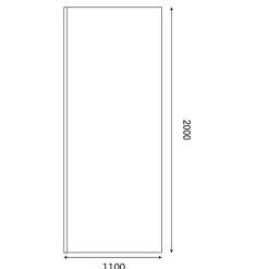 Paroi de douche 110x200 cm fixe CALYPSO - Verre 8 mm anticalcaire
