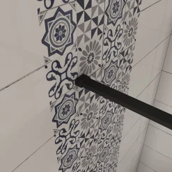 paroi de douche 120x200cm,avec une barre de fixation 90cm,en 8mm verre anticalcaire,Paroi douche italienne,Conception et intimité
