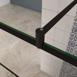 paroi de douche 90x200cm,Paroi douche italienne industrielle,avec une barre de fixation extensible ronde,Conception et intimité