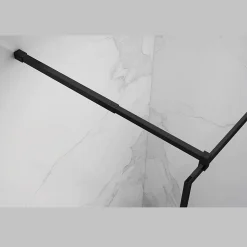 Paroi douche Italienne LUCIA noir 90 x 200 cm, verre 8mm, transparent anticalcaire - Saniverre