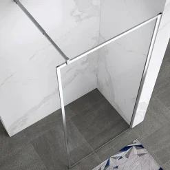 Paroi douche Italienne LUCIA 140 x 200 cm, verre 8mm, transparent, anticalcaire - Saniverre