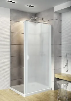 Paroi latérale fixe pour porte de douche pivotante I.80xH.180cm, verre transparent 5mm, profilé blanc, Schulte Sunny