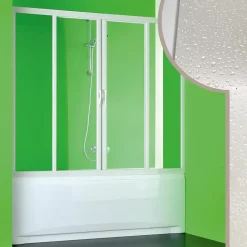 Paroi Pare-Baignoire 150 CM en acrylique mod. Plutone 2 avec ouverture centrale