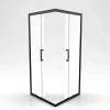Parois de douche coulissantes esprit Indus (90x90 cm - Noir)