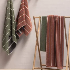 Parure de bain 5 pièces BOLD éponge en 100% marron Terracotta