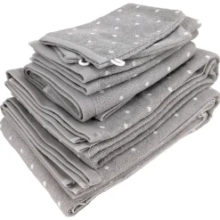 Parure de bain 7 pièces collection EFFICIENT DOTS gris lunar