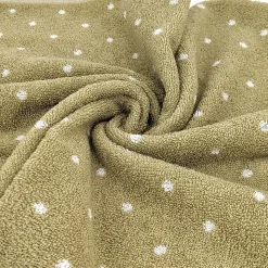 Parure de bain 7 pièces collection EFFICIENT DOTS vert olive
