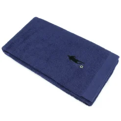Parure de bain 8 pièces coton 550g/m2 PURE FOOTBALL Bleu Marine