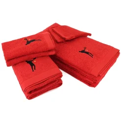 Parure de bain 8 pièces coton 550g/m2 PURE TENNIS Rouge