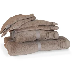 Parure de bain 6 pièces JULIET Beige 520g/m2