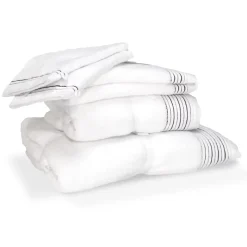Parure de bain 6 pièces JULIET Blanc 520g/m2