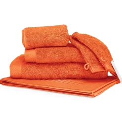Parure de bain 6 pièces PURE Orange Butane 550g/m2