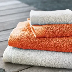 Parure de bain 6 pièces PURE Orange Butane 550g/m2