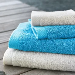 Parure de bain 6 pièces PURE Bleu Océan 550g/m2