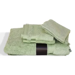 Parure de bain 5 pièces ROYAL CRESENT Vert Céladon 650g/m2
