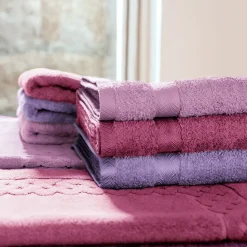 Parure de bain 5 pièces ROYAL CRESENT Rose Vin 650g/m2