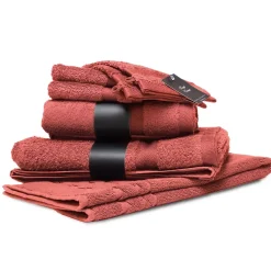 Parure de bain 7 pièces ROYAL CRESENT Rouge Terre Cuite 650g/m2