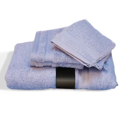 Parure de bain 5 pièces ROYAL CRESENT Bleu Lavande 650g/m2