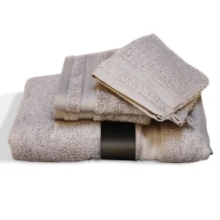 Parure de bain 5 pièces ROYAL CRESENT Gris Craie 650g/m2