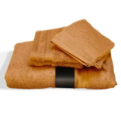 Parure de bain 5 pièces ROYAL CRESENT Miel 650g/m2