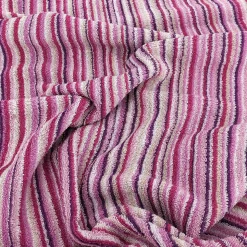 Parure de bain coton 500g/m2 par 7 PURE STRIPES II Rose