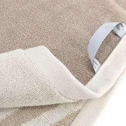 Parure de bain par 7 ZEBRA SOFT uni bord zèbre beige