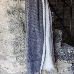 Parure de bain TETHYS 5 pièces micro-coton gris Brume