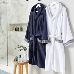 Peignoir adulte à capuche en coton éponge M