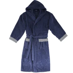 Peignoir adulte en coton éponge et broderie XL