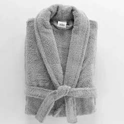 Peignoir Col Chale Tendresse gris perle