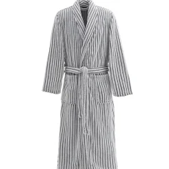 Peignoir polaire homme femme côtelé extra doux Blanc/Anthracite L KASH