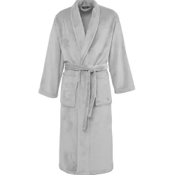 Peignoir polaire mixte chaud & doux Gris Cendré XL KOMO