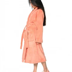 Peignoir polaire mixte chaud & doux Rose Thé XL KOMO