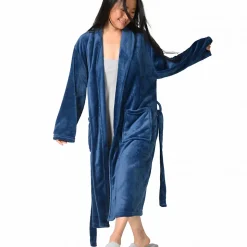 Peignoir polaire mixte chaud & doux Denim M KOMO