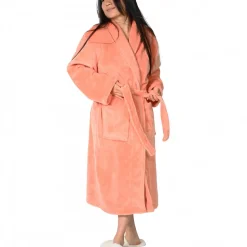 Peignoir polaire mixte chaud & doux Rose Thé L KOMO