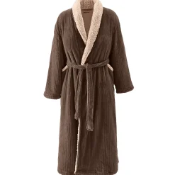 Peignoir polaire mixte côtelé ultra chaud Noisette 5 - XXL NOTTING HILL