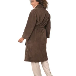 Peignoir polaire mixte côtelé ultra chaud Noisette XL NOTTING HILL