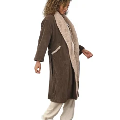 Peignoir polaire mixte côtelé ultra chaud Noisette XL NOTTING HILL