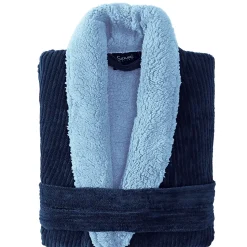 Peignoir polaire mixte côtelé ultra chaud Denim XL NOTTING HILL