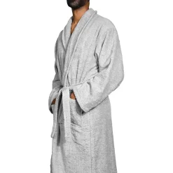 Peignoir éponge homme-femme col châle 400 g/m² Carbone S STUDIO