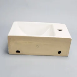Petit lave main Gain de Place Gauche - Céramique - 30x20 cm - Essento