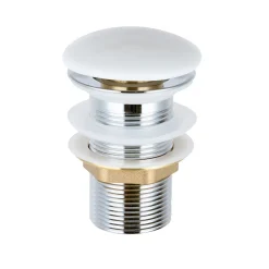 Petit lave-mains en céramique sanitaire KW198 - 42x28x15cm - blanc brillant Avec cache chrome