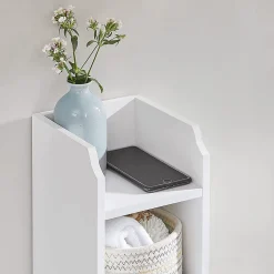 Petit meuble de rangement 1 niche, 1 porte, 1 étagère - H80 cm