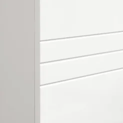 Petit meuble de rangement 1 tiroir et 2 portes blanc laqué - H80 cm