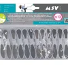 Pince à linge bi-matière MSV gris vendue par 12 pièces