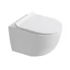 PixL WC suspendu en céramique sans bride Tornado Quiet et fixations invisibles + abattant frein de chute, blanc (CEPX010RTORPWM)
