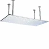 plafonnier chrome LED 80x40 cm avec 4 piliers